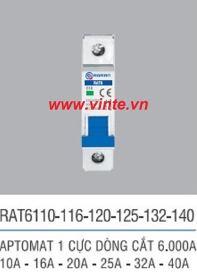 Aptomat  10A-1P dòng cắt 6KA-RAT110